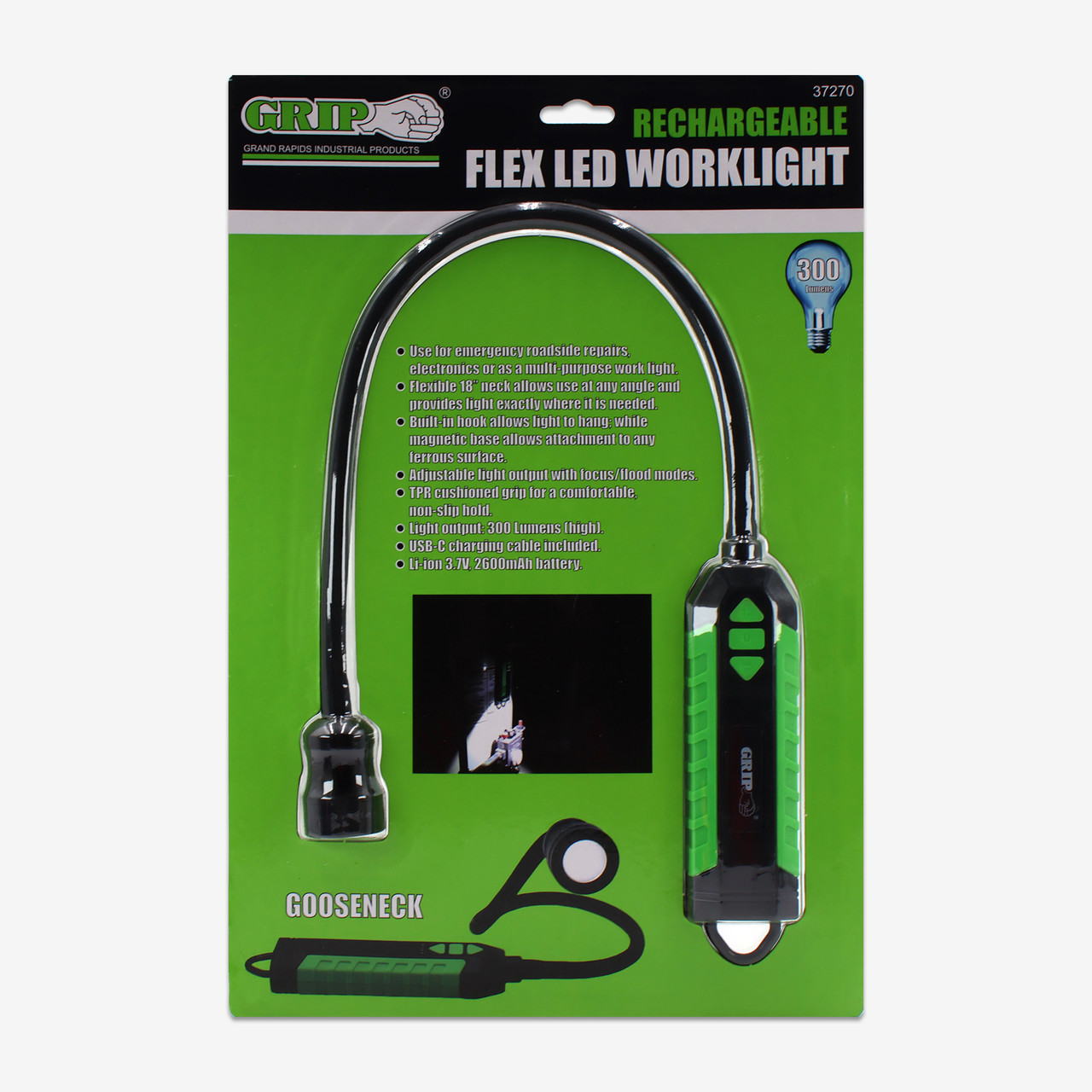 Magnetic Gooseneck Worklight (300 Lumen)