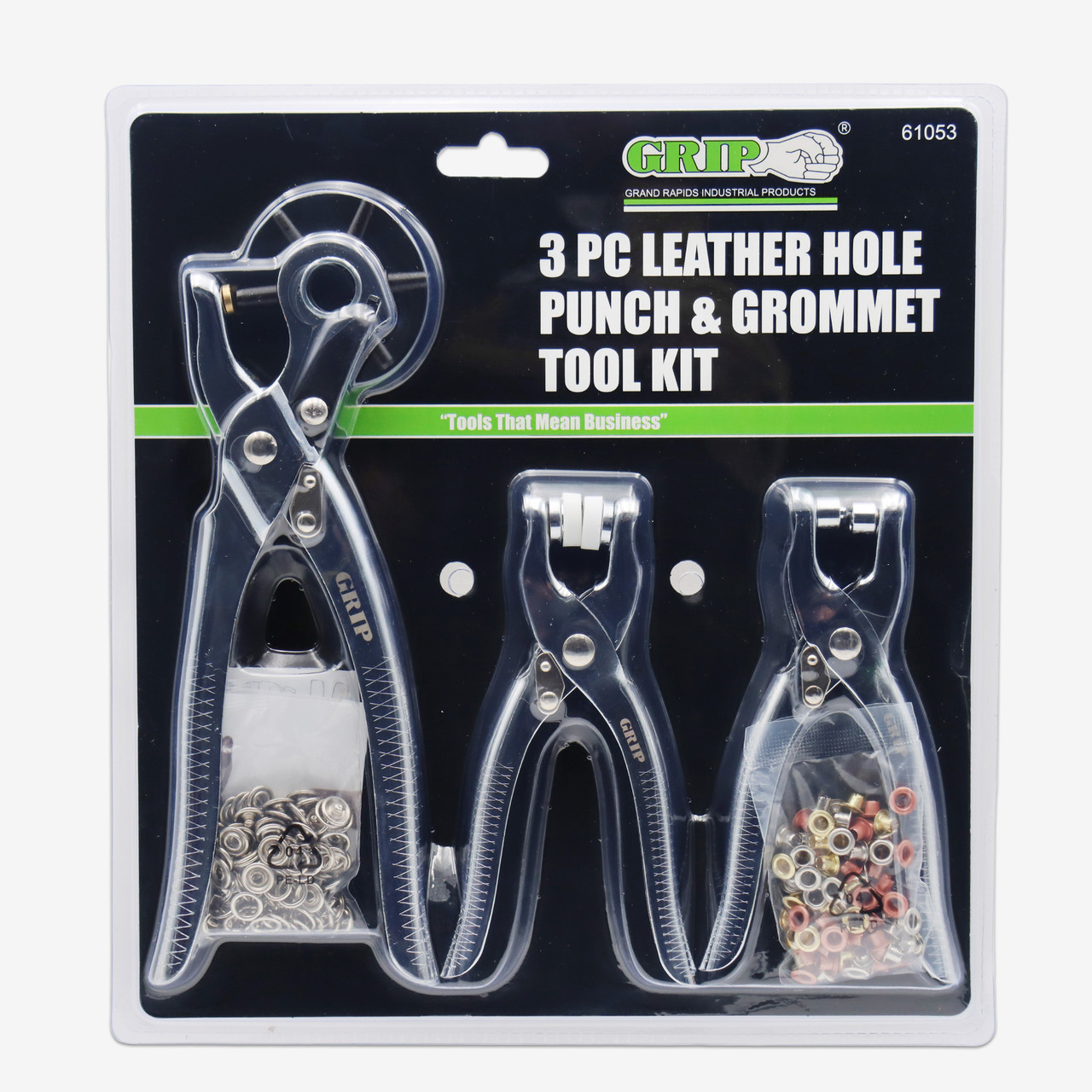 Leather Punch/Grommet Tool Kit (3-Piece)