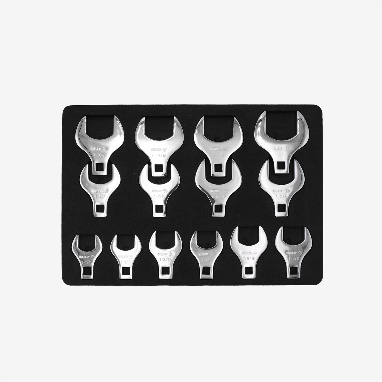Jumbo Crowfoot Wrench Set SAE (14-Piece)