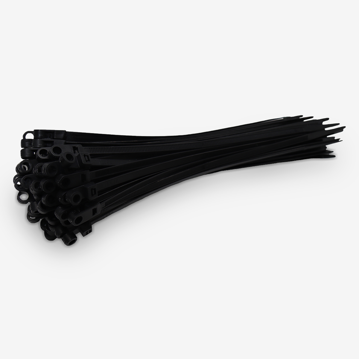8" Screw Mount Black Cable Tie Set (100-Piece)