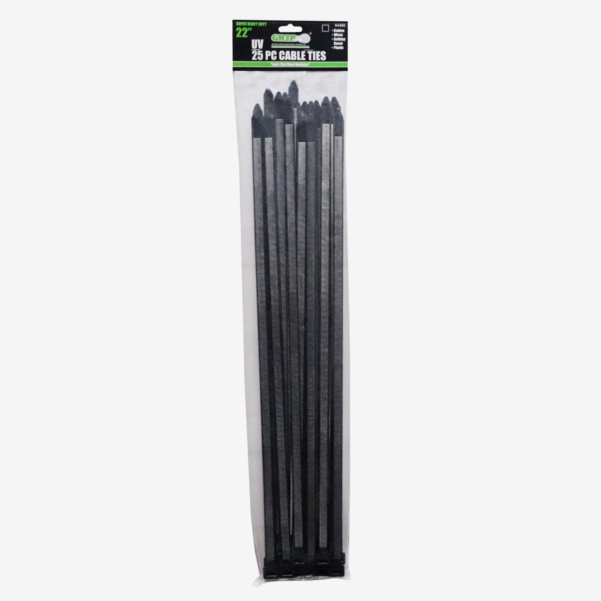 22" Super Heavy Duty Black Cable Tie Set (25-Piece)