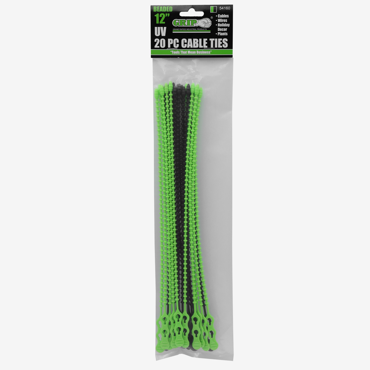 12" Beaded Cable Ties (20-Piece)