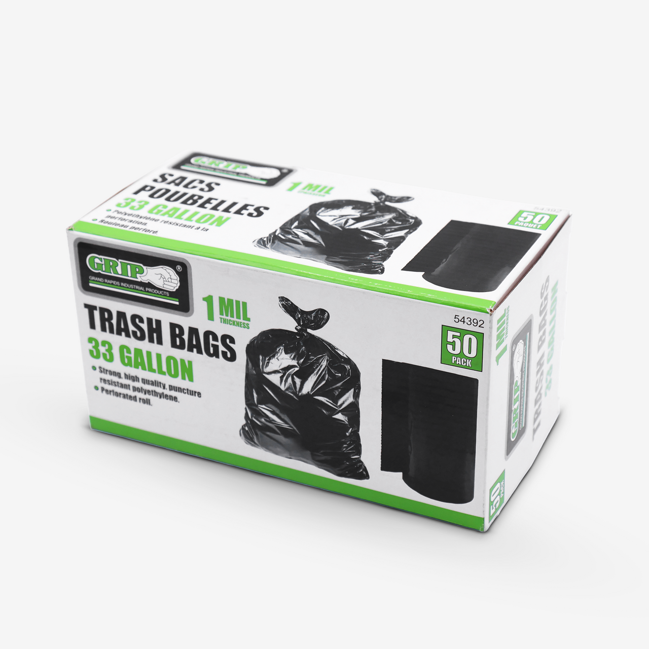 1 Mil 33 Gallon Trash Bags (50 Count)