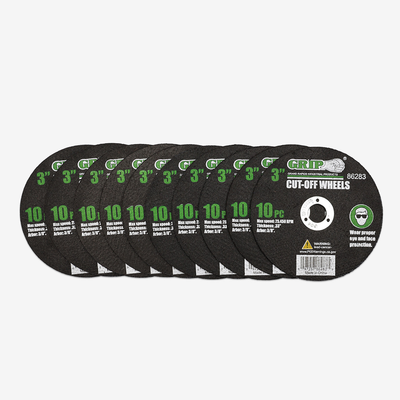 3" x 1/3 x 3/8 Cutting Wheel (10-Piece)