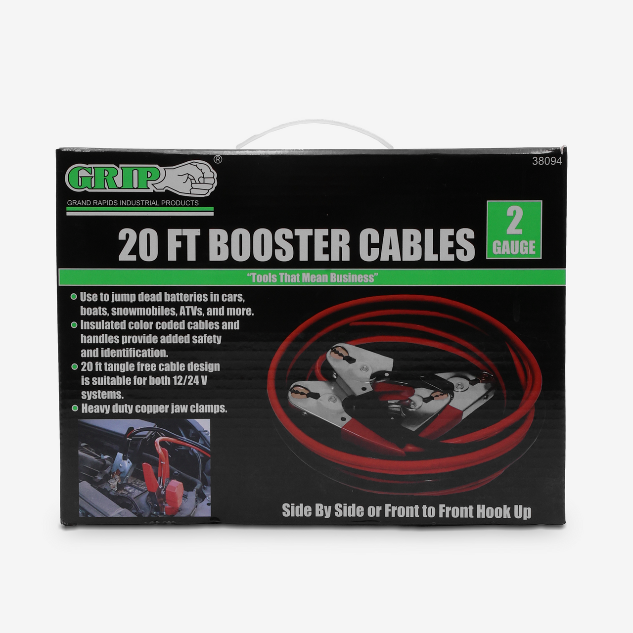 20 Ft 2 Gauge Booster Cables