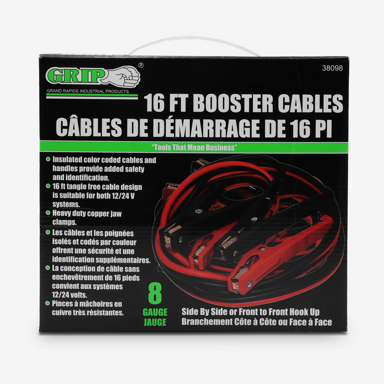 16 Ft 8 Gauge Booster Cables