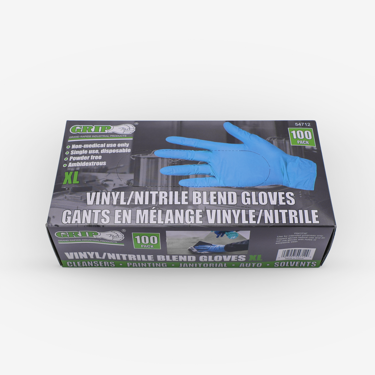 Blue Disposable Vinyl/Nitrile Gloves (100 Count)
