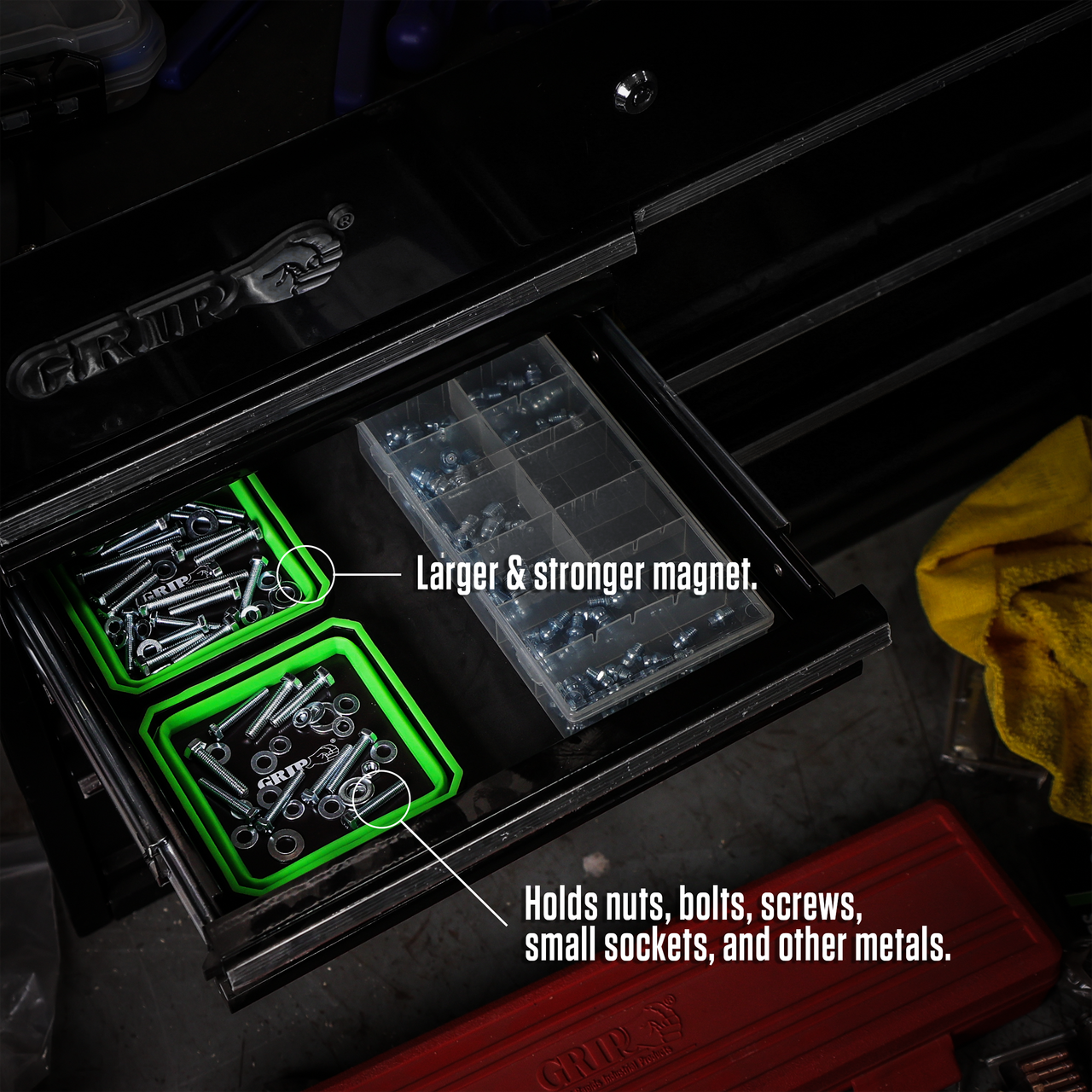 Foldable Magnetic Parts Trays (4-Piece)