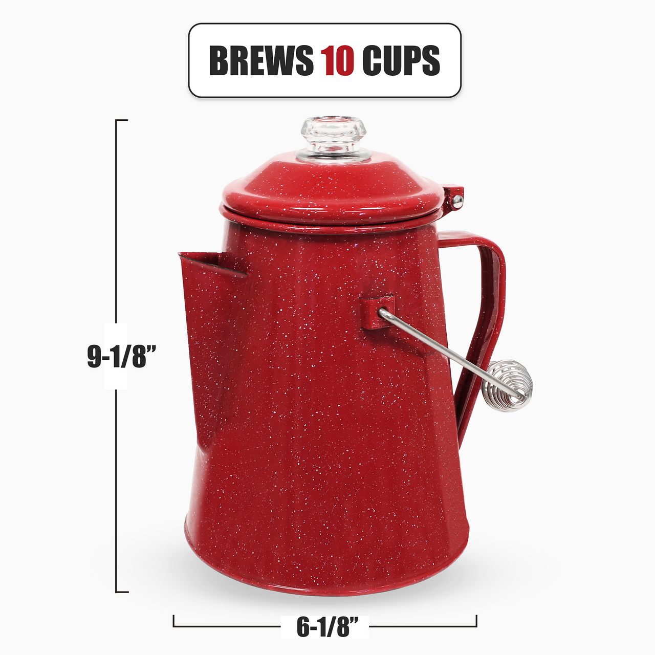 Large Enamel Coffee Percolator
