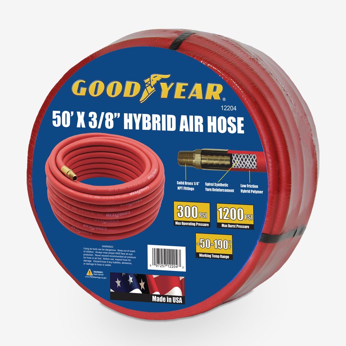 50' x 3/8" Hybrid Air Hose