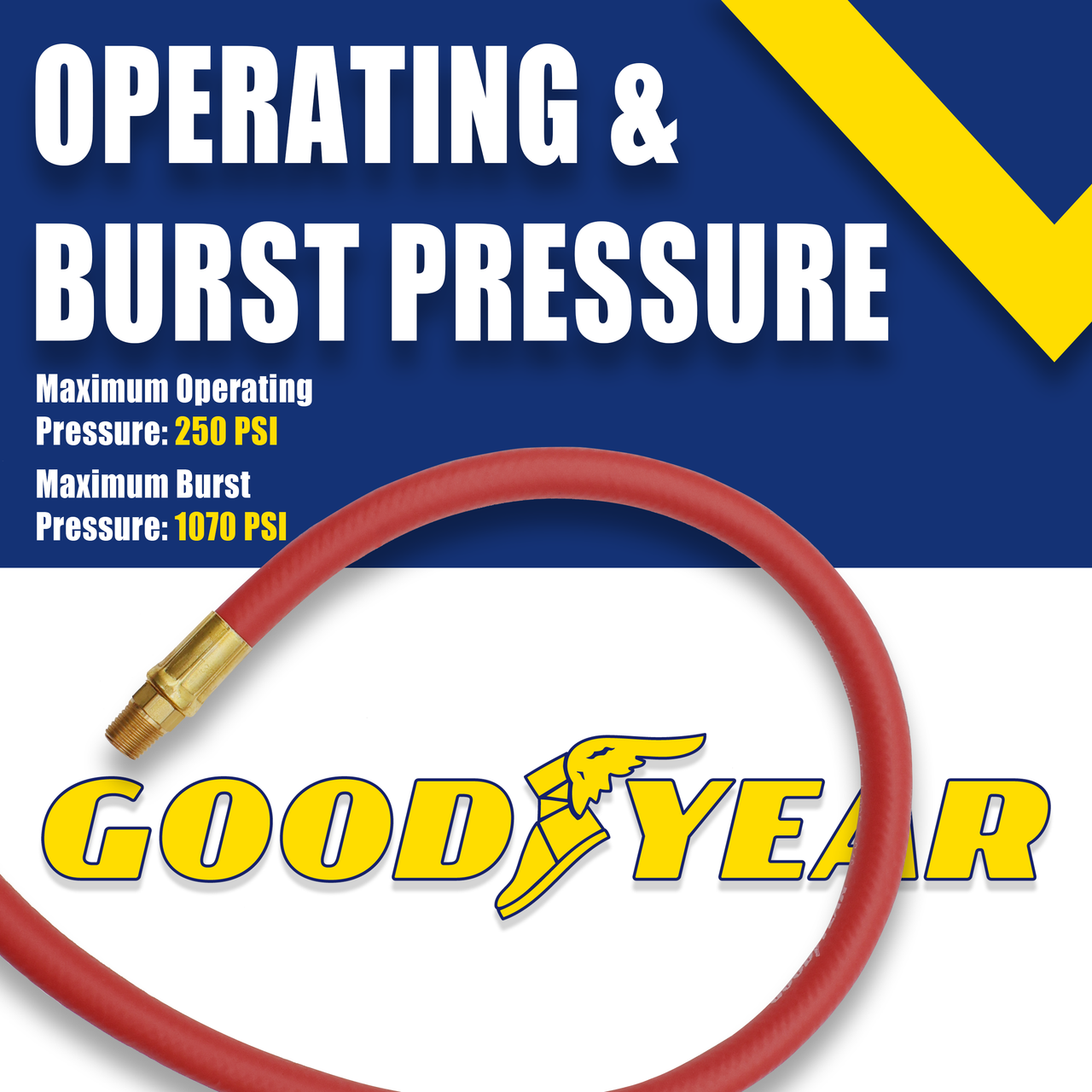 50' x 3/8" Rubber Air Hose