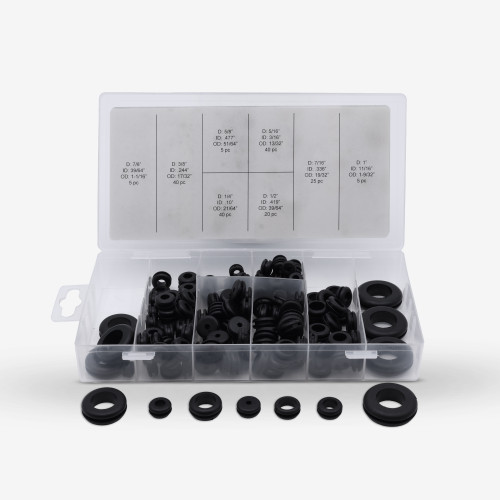 Rubber Grommet Assortment (180-Piece)