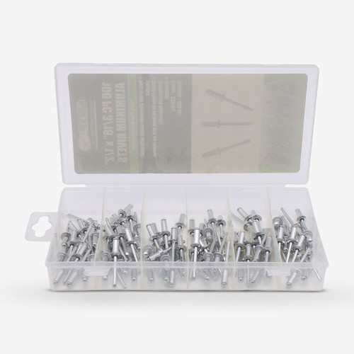 3/16" x 1/2" Aluminum Rivet Set (100-Piece)