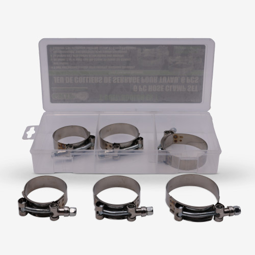 T-Bolt Hose Clamp Assortment (6-Piece)