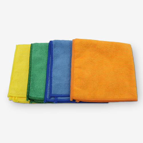 12" x 12" Lint-Free Microfiber Cleaning Cloths (4-Pack)