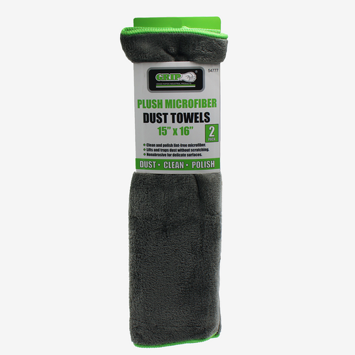 15" x 16" Plush Microfiber Dust Towels (2-Pack)
