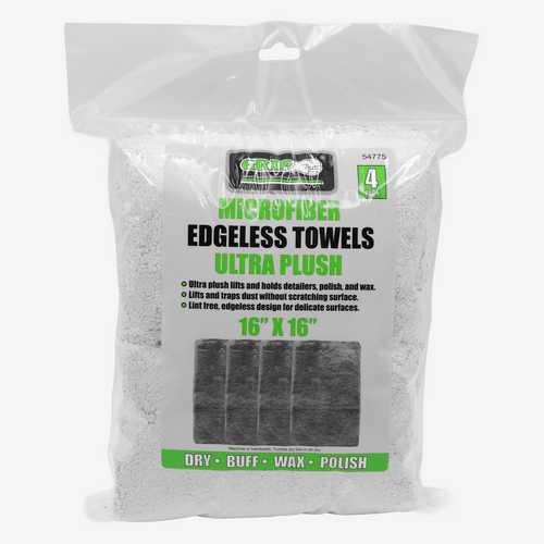 16" x 16" Ultra Plush Microfiber Edgeless Towels (4-Pack)