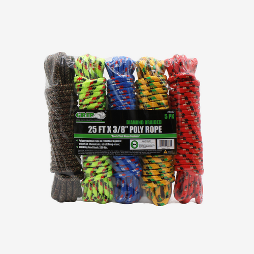 25' x 3/8" Poly Rope (5-Piece)
