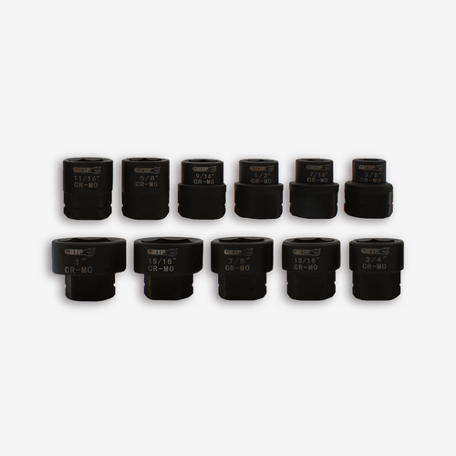 1/2" Low Profile Impact Socket Set SAE (11-Piece)