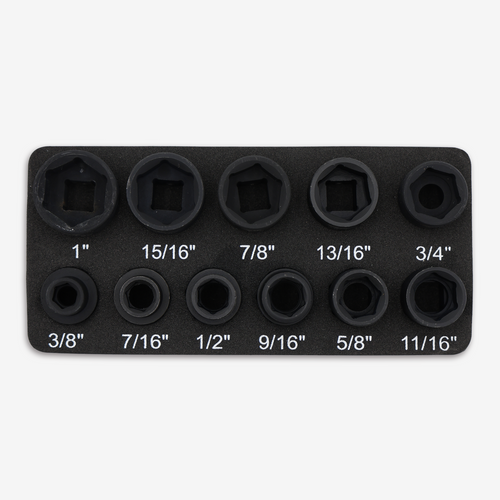 1/2" Low Profile Impact Socket Set SAE (11-Piece)
