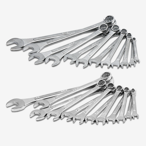 Combination Wrench Set SAE/MM (24-Piece)