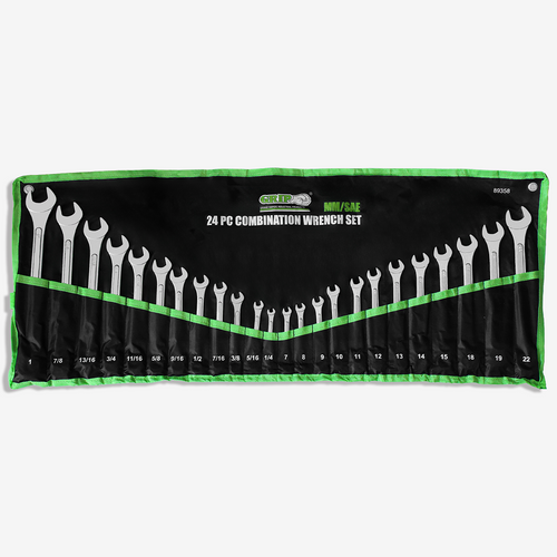 Combination Wrench Set SAE/MM (24-Piece)