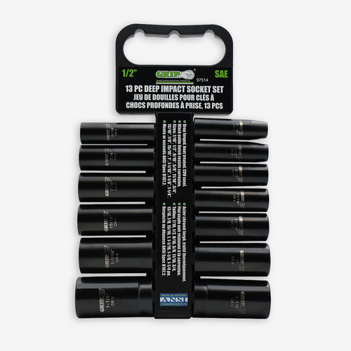1/2" Deep Impact Socket Set SAE (13-Piece)