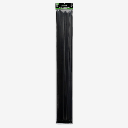 36" Extra Heavy Duty Black Cable Tie Set (50-Piece)