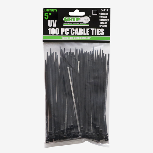 5" Light Duty Black Cable Tie Set (100-Piece)