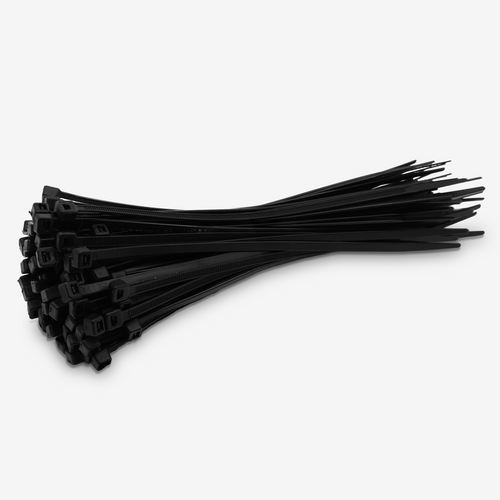 8" Standard Duty Black Cable Tie Set (100-Piece)