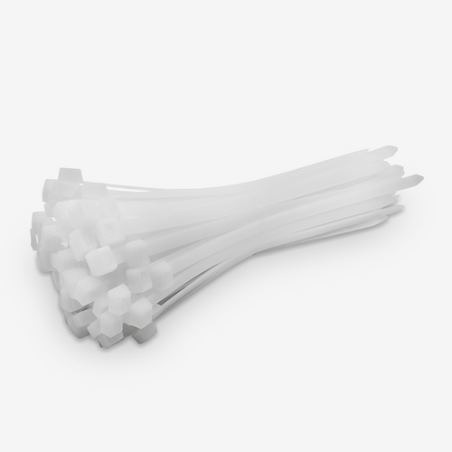 8" Heavy Duty White Cable Tie Set (100-Piece)