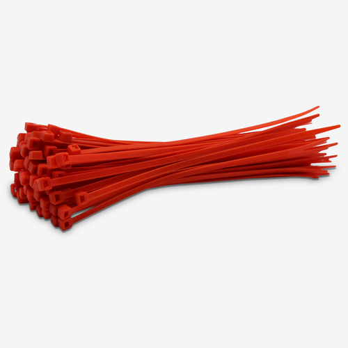 8" Standard Duty Orange Cable Tie Set (100-Piece)