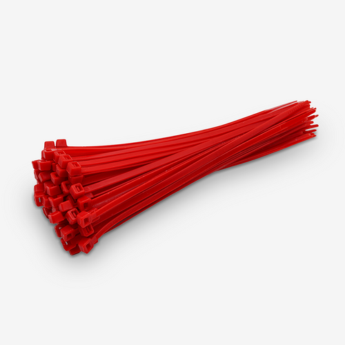 8" Standard Duty Red Cable Tie Set (100-Piece)