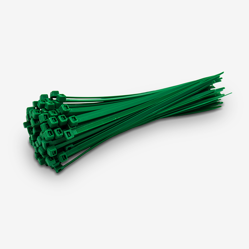 8" Standard Duty Green Cable Tie Set (100-Piece)