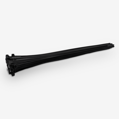 18" Heavy Duty Black Cable Tie Set (50-Piece)