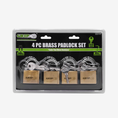 1-9/16" Brass Padlocks (4 Pack)