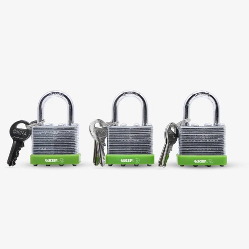1-1/2" Laminated Steel Padlocks (3 Pack)