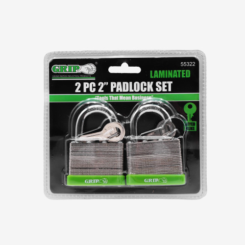 2" Laminated Steel Padlocks (2 Pack)
