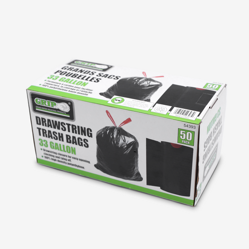 33 Gallon Drawstring Trash Bags (50 Count)