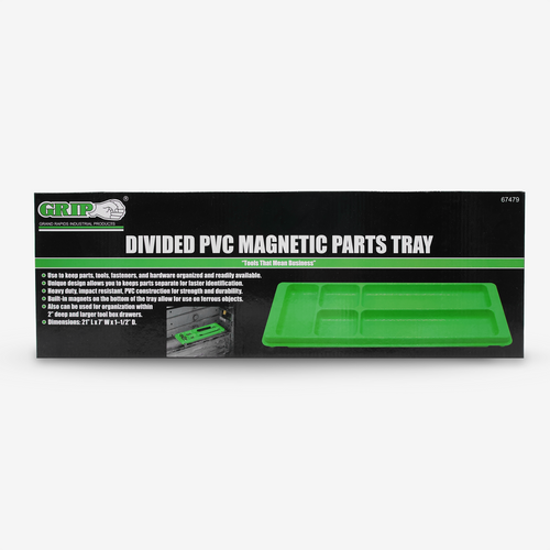Large Divided Magnetic Tray (Green)