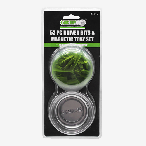 Driver Bits & Magnetic Tray Set (52-Piece)