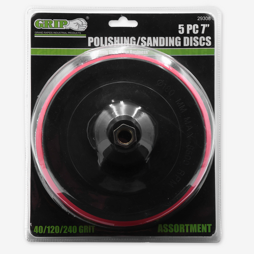 7" Polish/Sanding Discs (5-Piece)