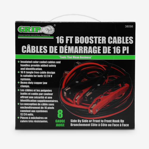 16 Ft 8 Gauge Booster Cables
