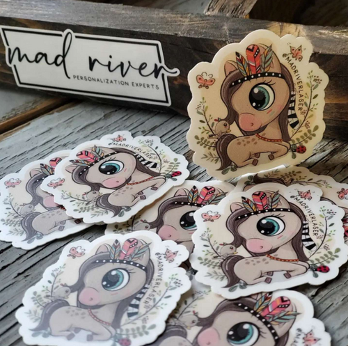 Feather Horse Sticker