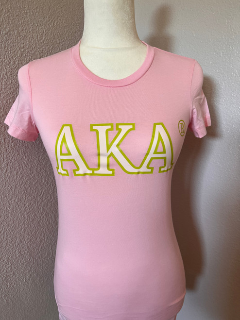 AKA on Pink Short Sleeve Shirt