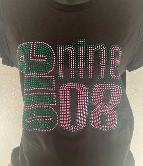 1-9-0-8 Pink And Green Short Sleeve T-Shirt