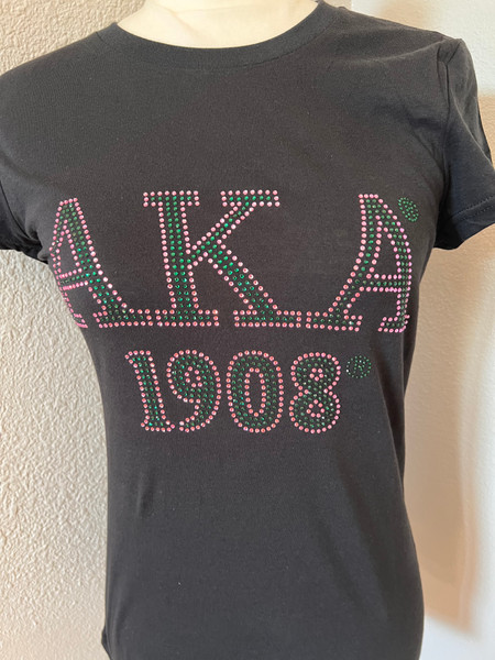 AKA/1908 Rhinestone Short Sleeve Shirt