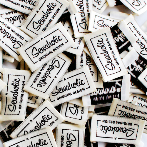 One of a Kind, Handmade with Love, Made by Me, Sewaholic Original Design  Woven Clothing Labels - Pack of 5 Sew-In Labels