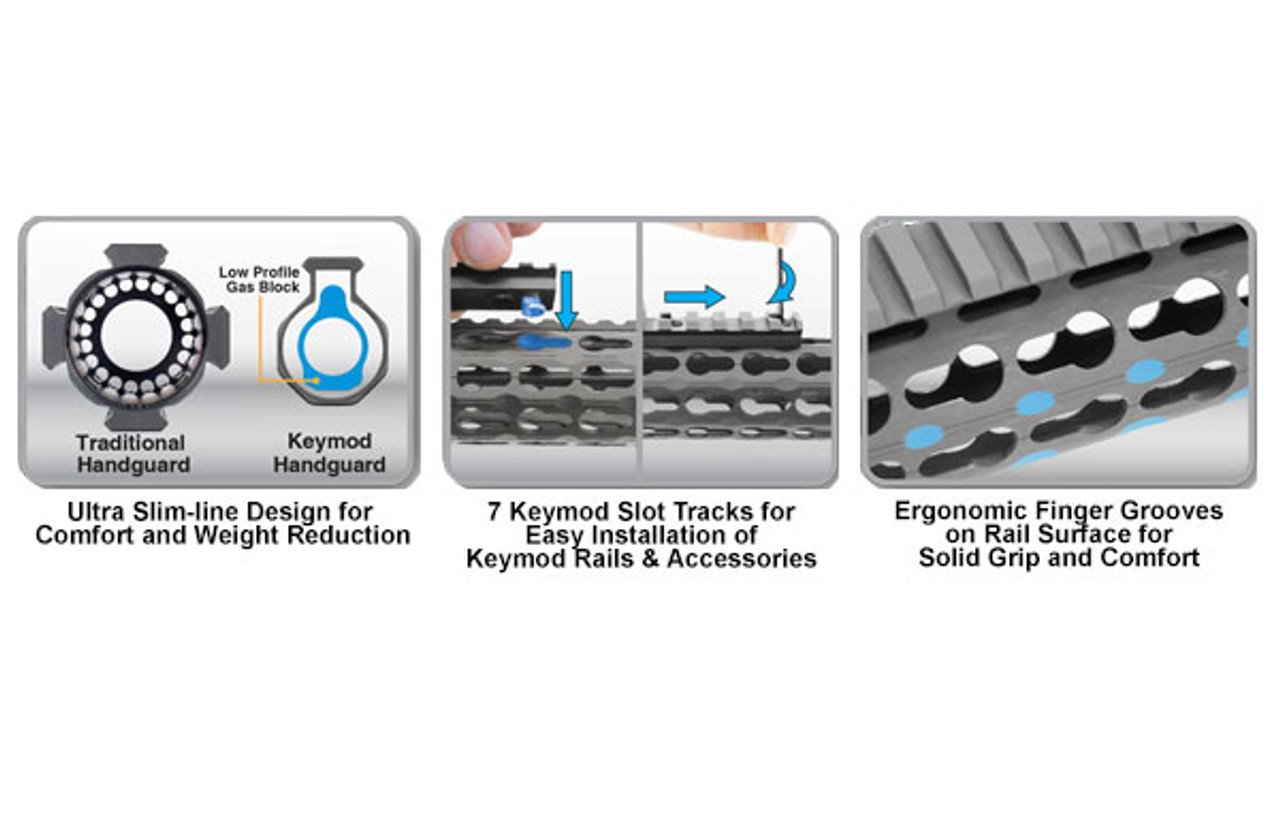 UTG Pro Keymod Free Float Handguard - 13" Rifle Length