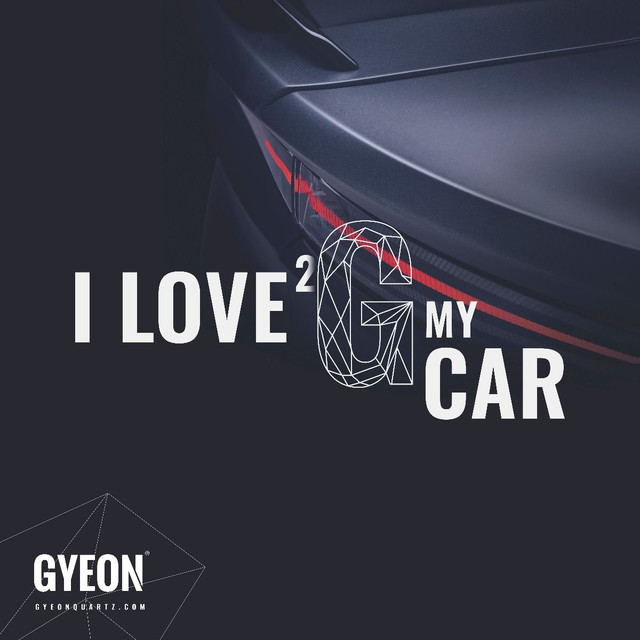 Gyeon - Banner / I love 2 G my car / left side logo